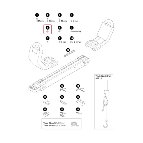 Thule bolzen für hullavator - bolzen,