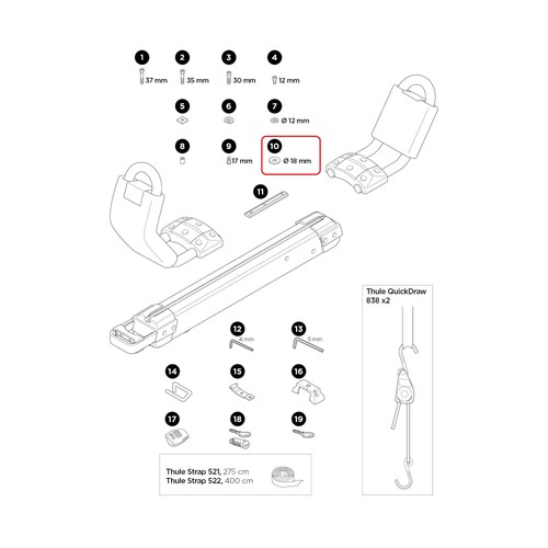 Thule unterlegscheibe 898 für - thule,