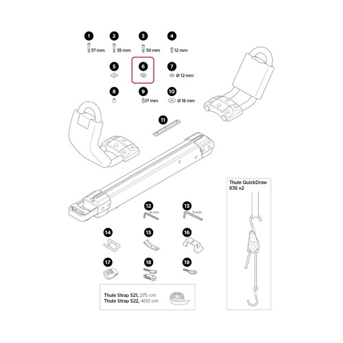 Thule zahnscheibe 1050 für - thule,