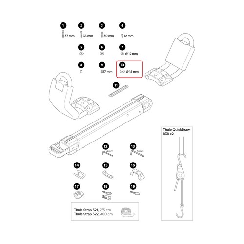 Thule unterlegscheibe 898 für - thule,